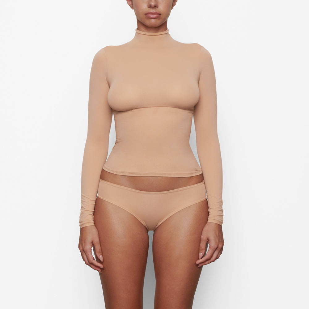 T-shirt Skims FITS EVERYBODY TURTLENECK Beige | 582FXMJKE