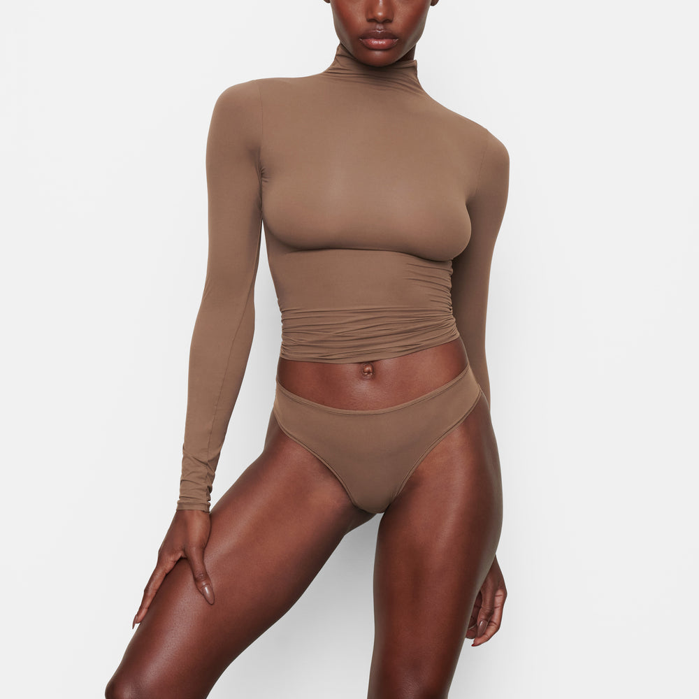 T-shirt Skims FITS EVERYBODY TURTLENECK Abricot | 684QJSGBI