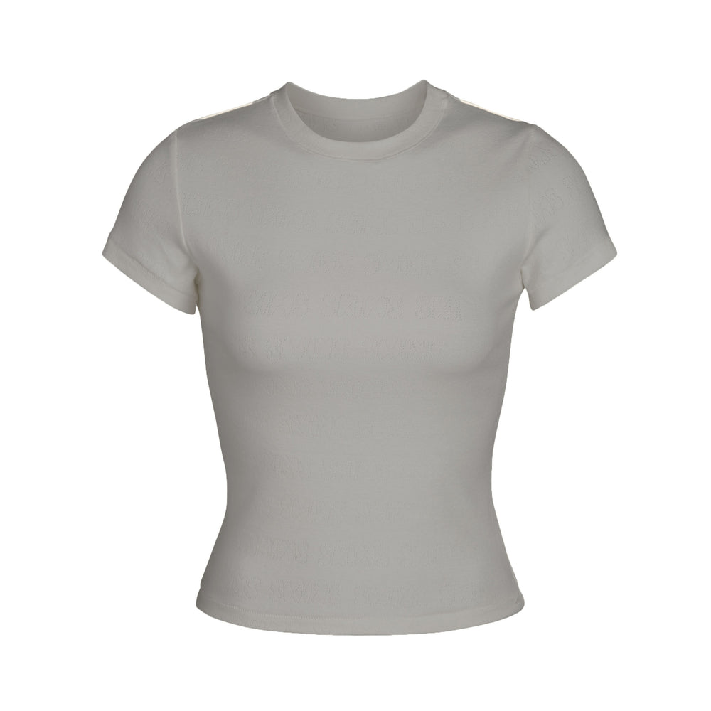T-shirt Skims LOGO POINTELLE Grise Clair | 281MQHUIY
