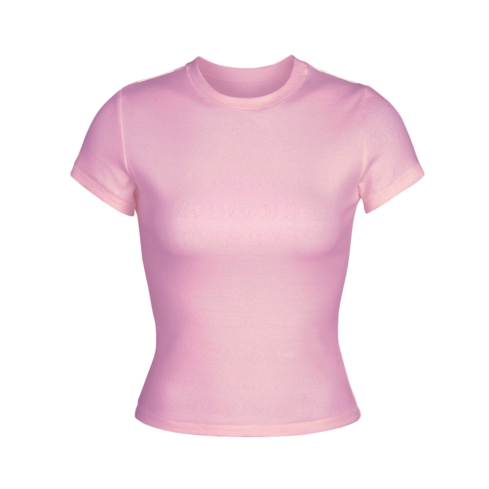 T-shirt Skims LOGO POINTELLE Rose | 469RCHDPO