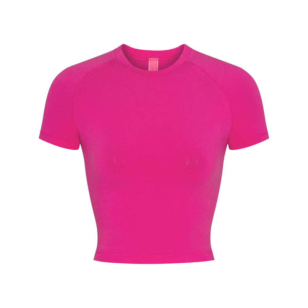T-shirt Skims NEW VINTAGE CROPPED RAGLAN Fushia | 971IZNHUP
