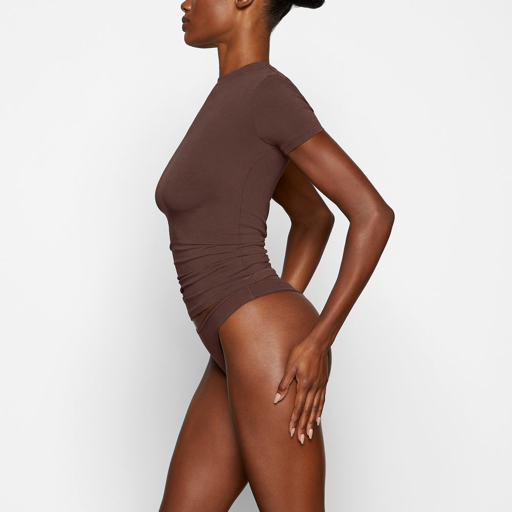 T-shirt Skims NEW VINTAGE LONG Chocolat | 019AUEDQI