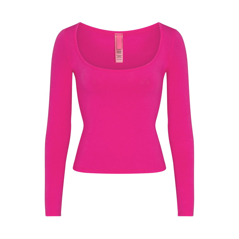 T-shirt Skims NEW VINTAGE SCOOP LONG SLEEVE Fushia | 958KJESWT