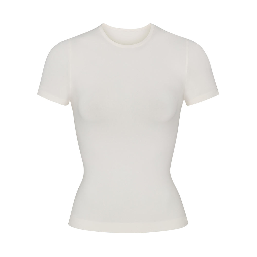 T-shirt Skims SOFT SMOOTHING Blanche | 574KPDNHJ