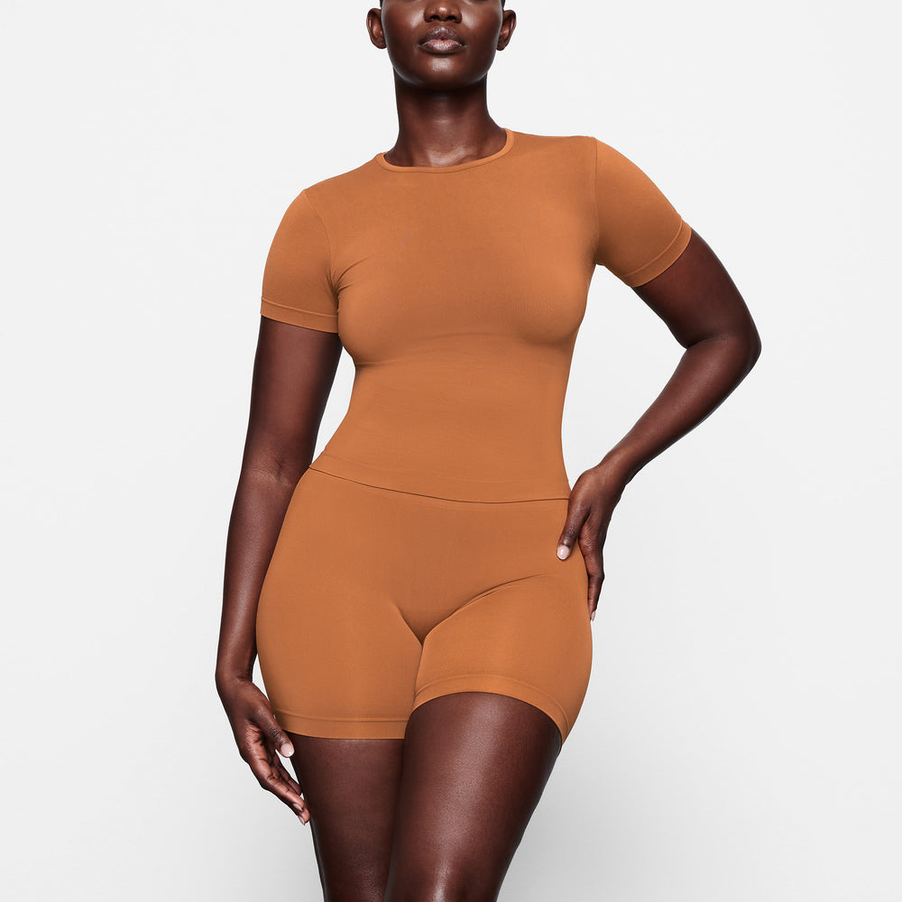 T-shirt Skims SOFT SMOOTHING Cuivre | 869KHOJLP