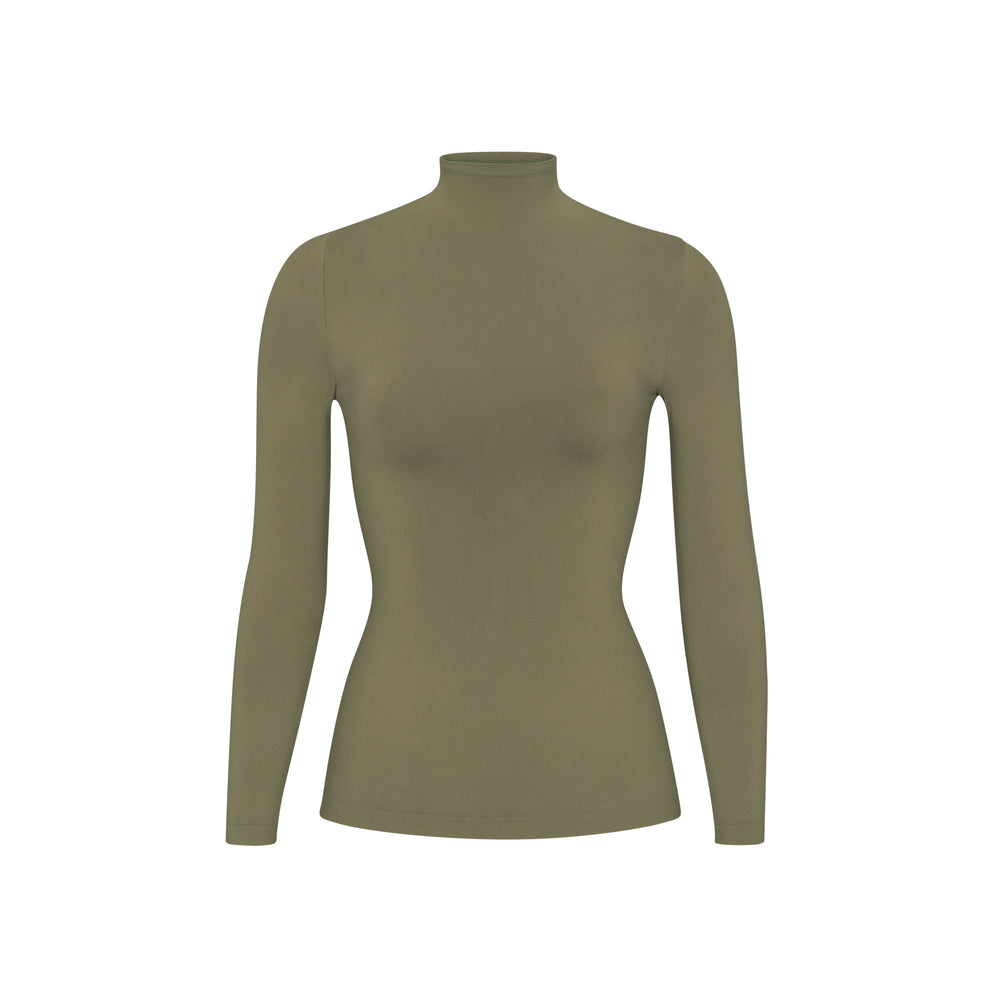 T-shirt Skims SOFT SMOOTHING TURTLENECK TOP Vert | 173IZRKNH