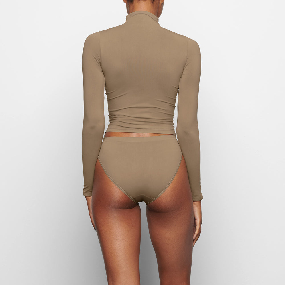 T-shirt Skims SOFT SMOOTHING TURTLENECK TOP Abricot | 594KOYVEI