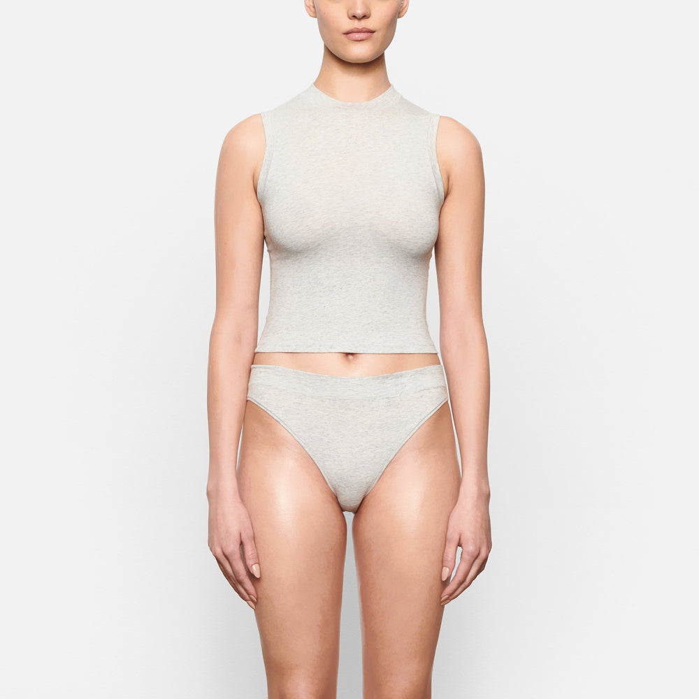 Tanga Skims COTTON JERSEY CHEEKY Grise Clair | 473YGPKSE