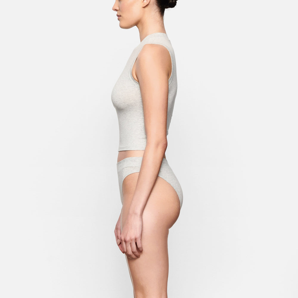 Tanga Skims COTTON JERSEY CHEEKY Grise Clair | 473YGPKSE