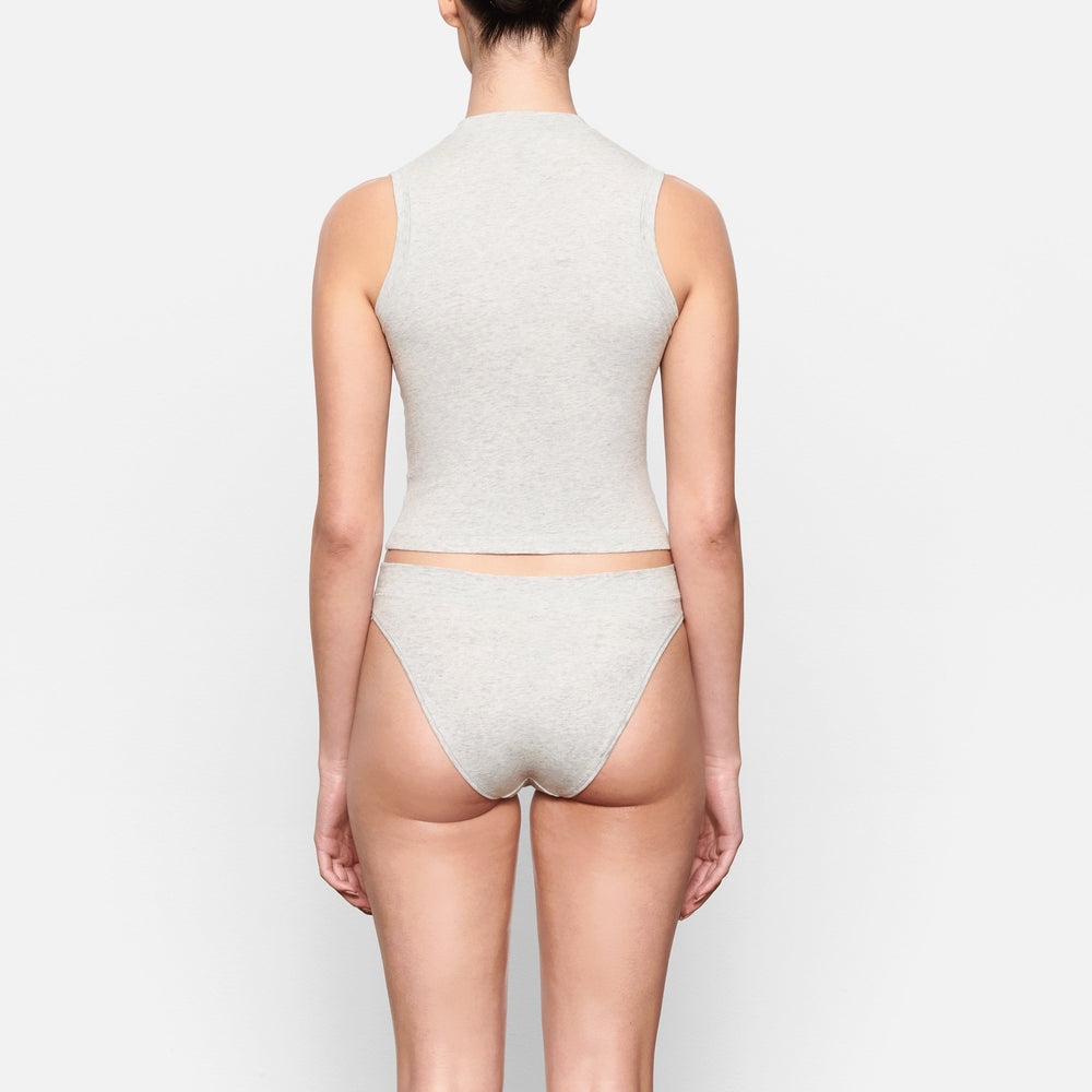 Tanga Skims COTTON JERSEY CHEEKY Grise Clair | 473YGPKSE