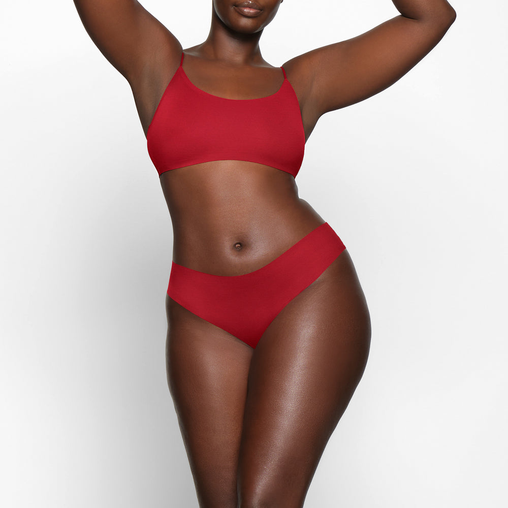 Tanga Skims FREE CUT MID WAIST Rouge Foncé | 582GBFERZ