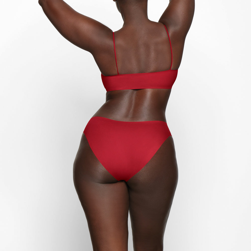 Tanga Skims FREE CUT MID WAIST Rouge Foncé | 582GBFERZ