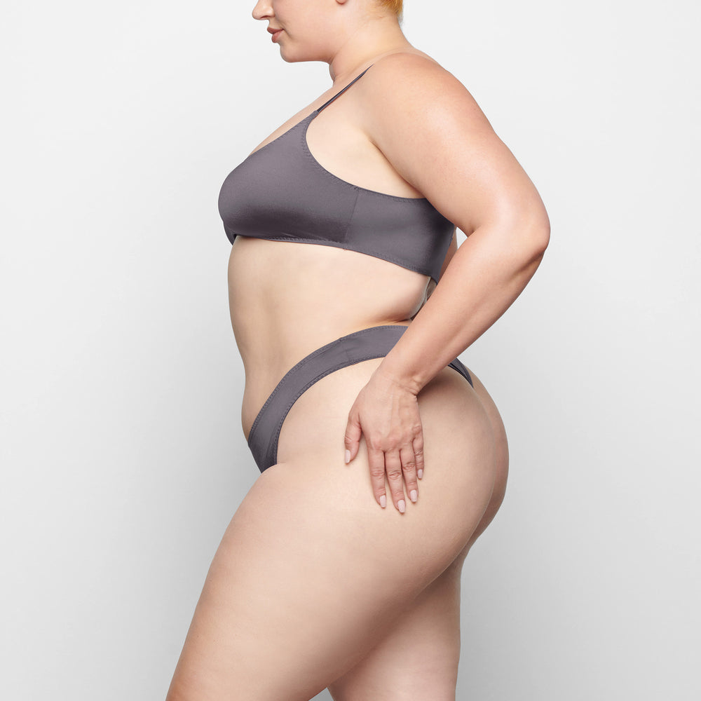 Tanga Skims STRETCH SATIN CHEEKY Violette | 540ZJITCX
