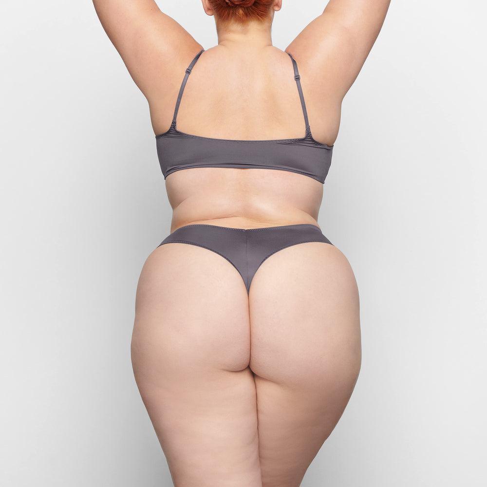 Tanga Skims STRETCH SATIN CHEEKY Violette | 540ZJITCX