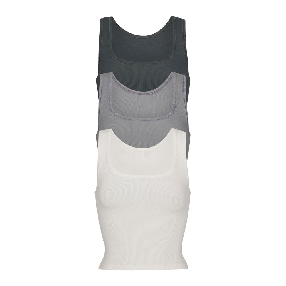 Tank Skims COTTON RIB Pack Multicolore Foncé | 207WEBKMI