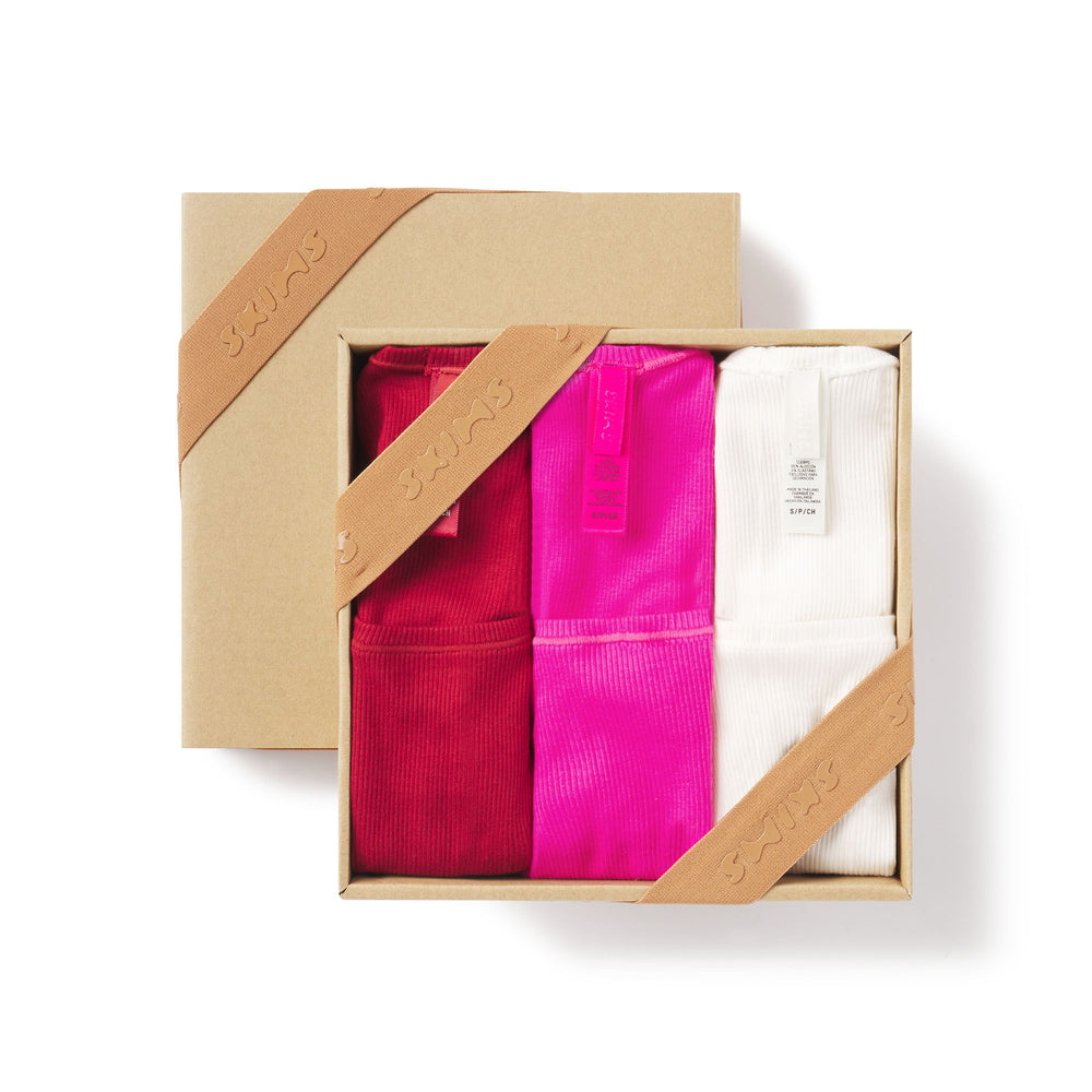 Tank Skims COTTON RIB Pack Rouge Foncé Multicolore | 231HOZJDC