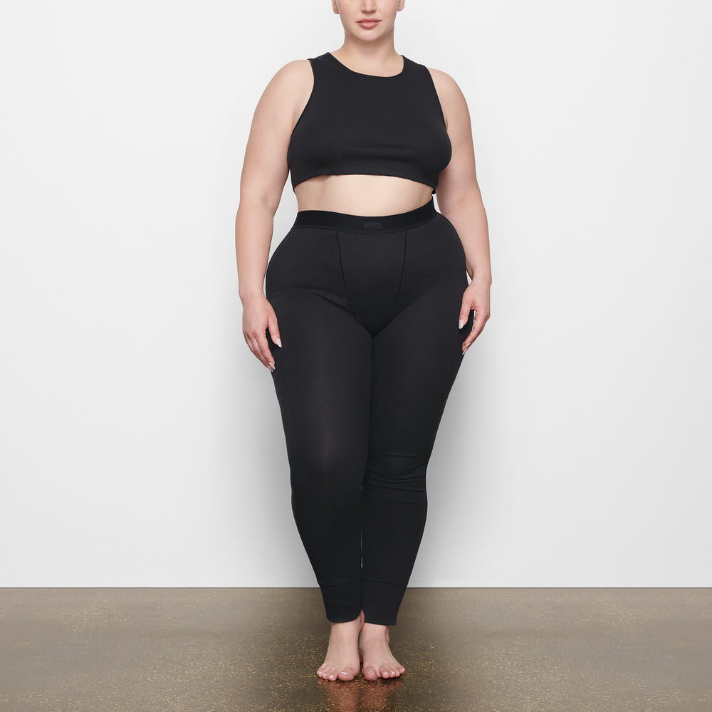 Tank Skims COTTON RIB SUPER CROP Noir | 419ETUROP