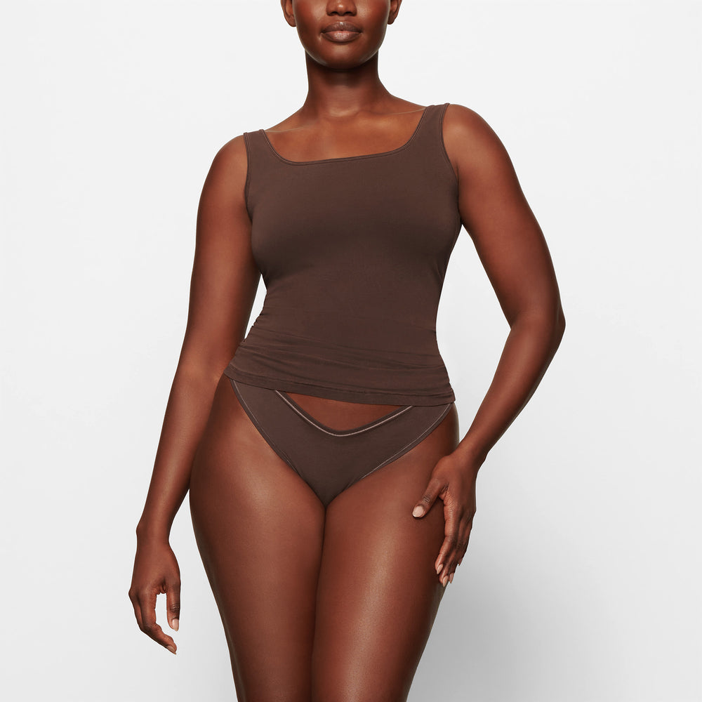 Tank Skims NEW VINTAGE SCOOP NECK Chocolat | 435STVCGJ