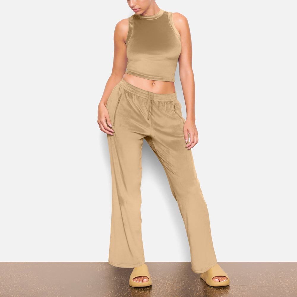 Tank Skims VELOUR CREW NECK Doré | 501GZYKCT