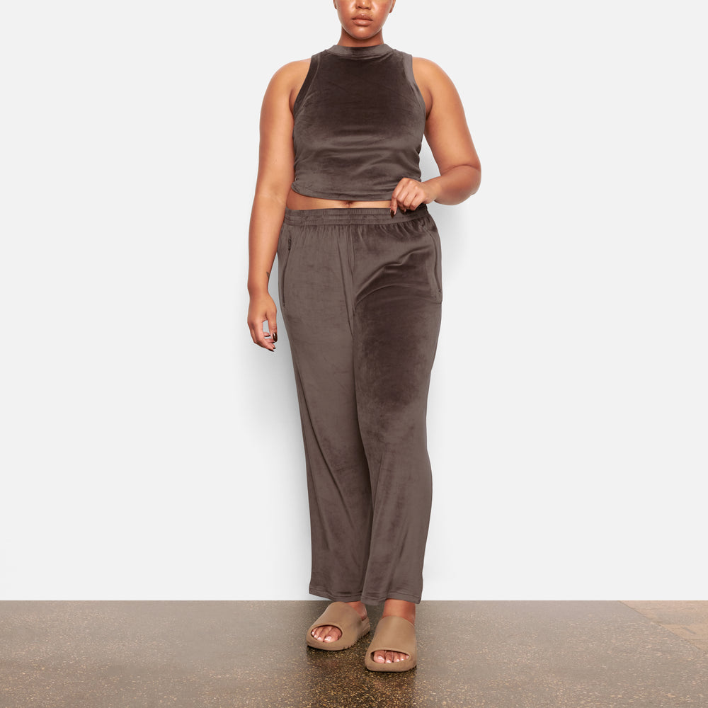 Tank Skims VELOUR CREW NECK Violette Grise | 469USADYL