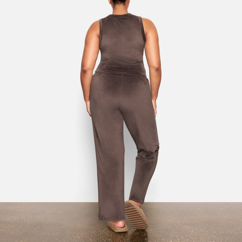 Tank Skims VELOUR CREW NECK Violette Grise | 469USADYL