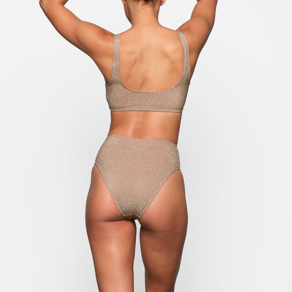 Two Pieces Skims GLITTER SWIM MID WAIST BOTTOM Abricot | 863YEVIXR