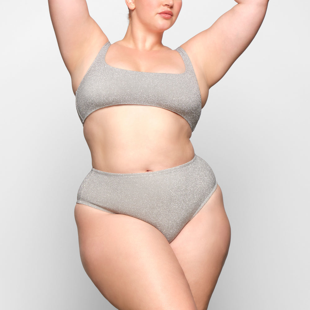 Two Pieces Skims GLITTER SWIM MID WAIST BOTTOM Grise | 906IYLJHA