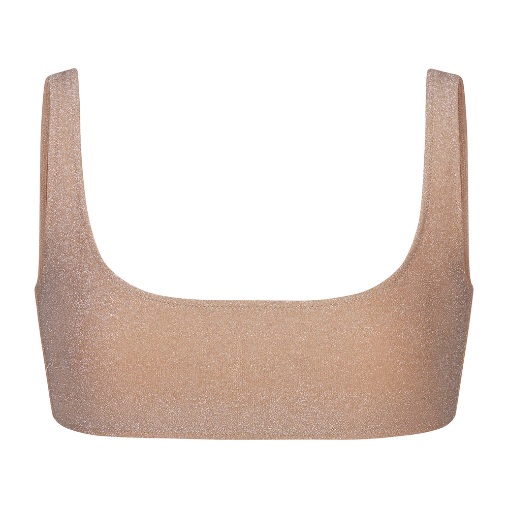 Two Pieces Skims GLITTER SWIM SCOOP BIKINI TOP Abricot | 265GWDAEU