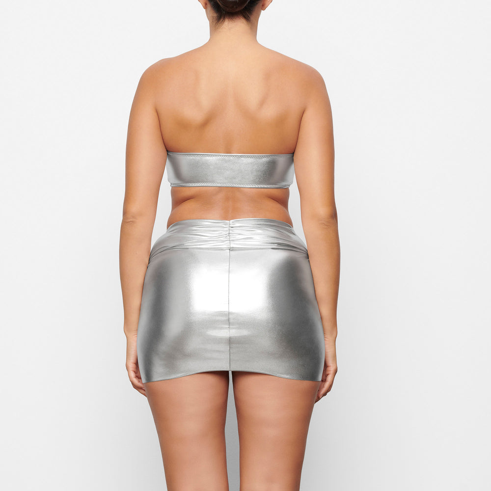Two Pieces Skims METALLIC SWIM BANDEAU BIKINI TOP Grise | 420UHWPRY