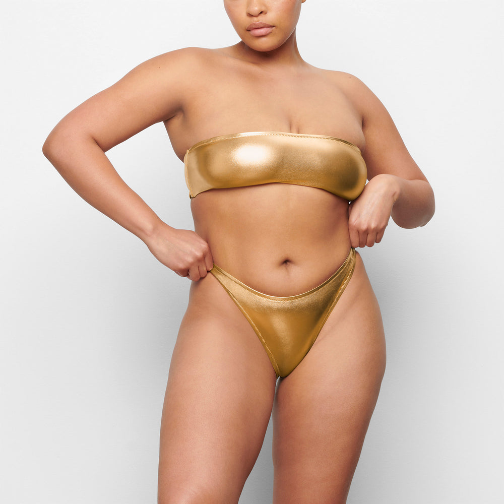 Two Pieces Skims METALLIC SWIM DIPPED MID WAIST BOTTOMS Doré | 713MPCFTW