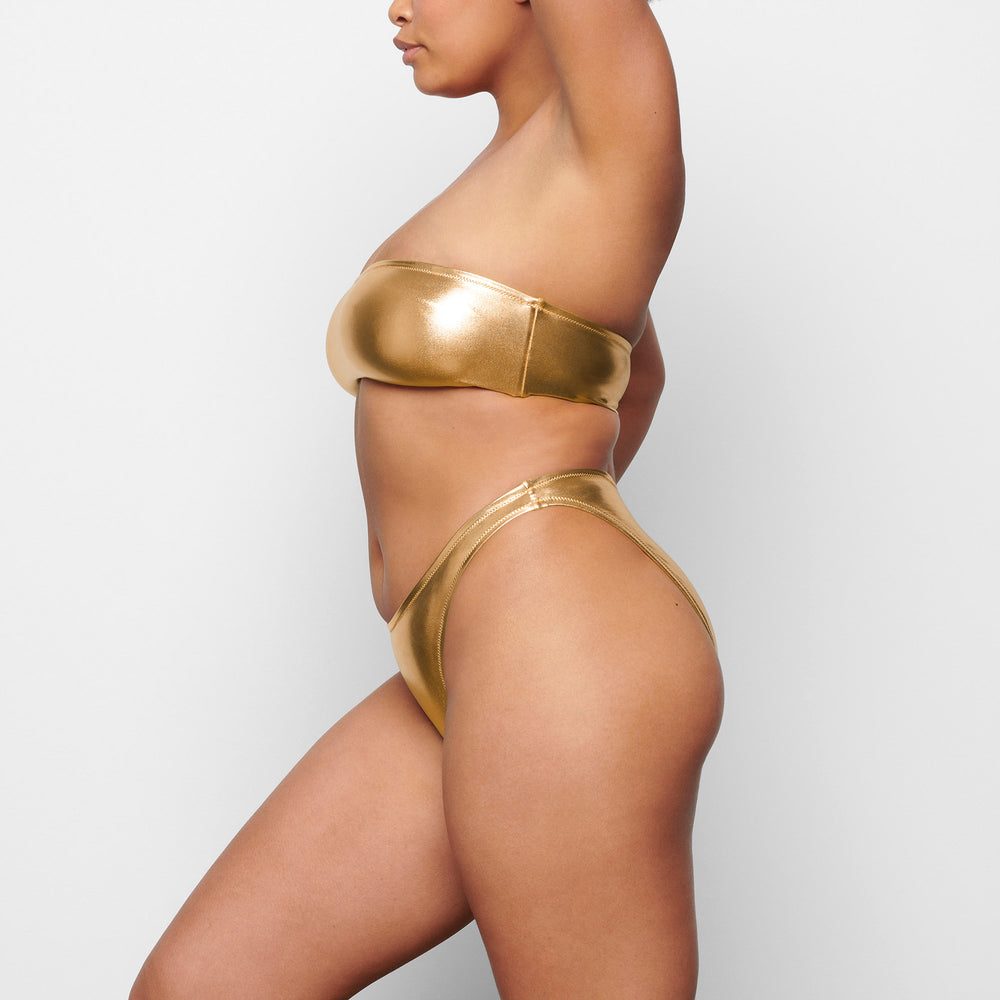 Two Pieces Skims METALLIC SWIM DIPPED MID WAIST BOTTOMS Doré | 713MPCFTW