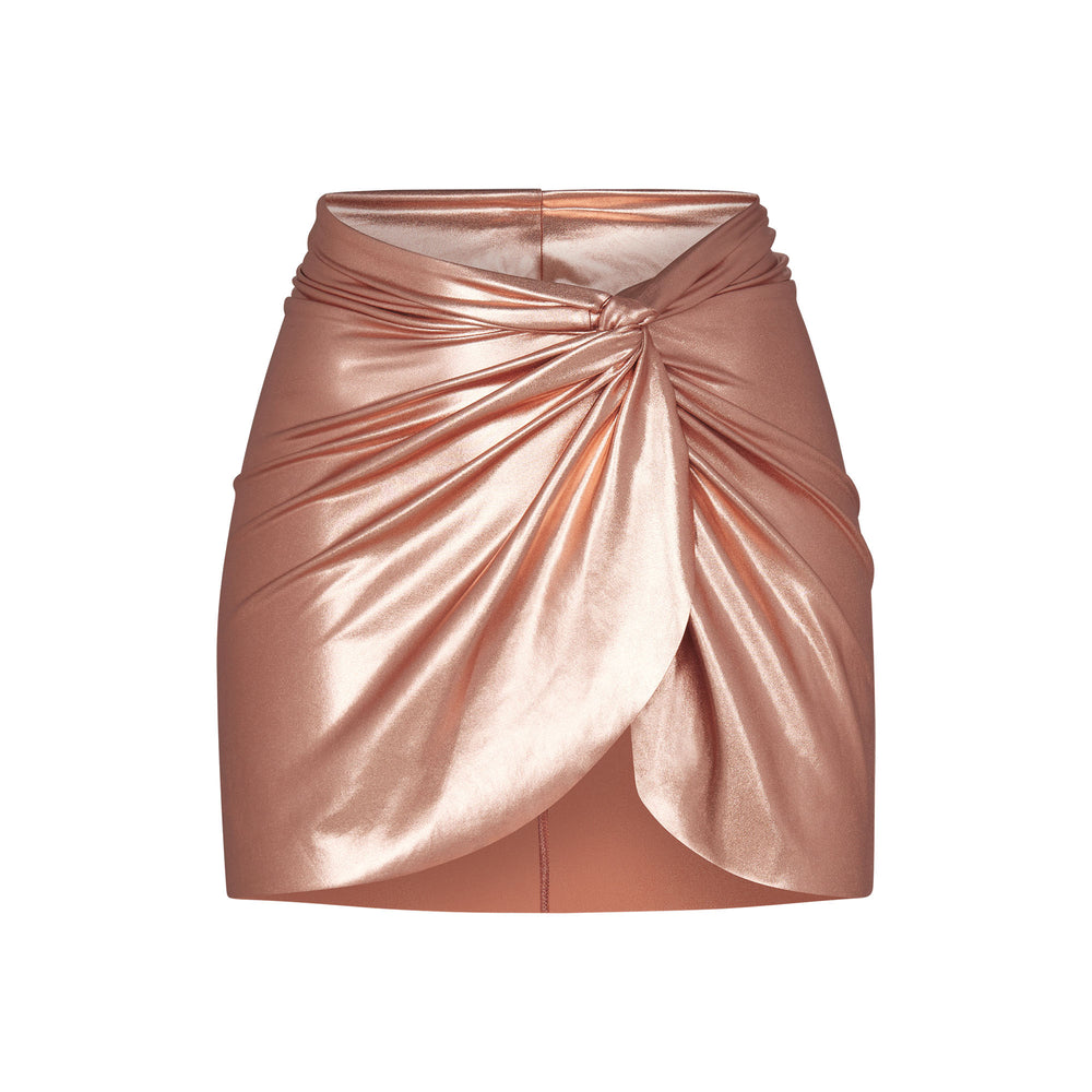 Two Pieces Skims METALLIC SWIM SARONG MINI SKIRT Rose Doré | 597QLHFOM