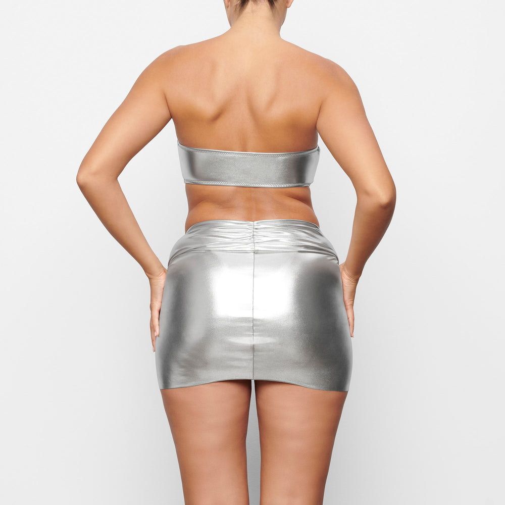 Two Pieces Skims METALLIC SWIM SARONG MINI SKIRT Grise | 690FZNAPW