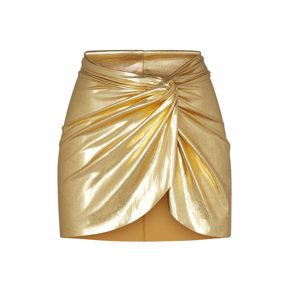 Two Pieces Skims METALLIC SWIM SARONG MINI SKIRT Doré | 875TXWVUN