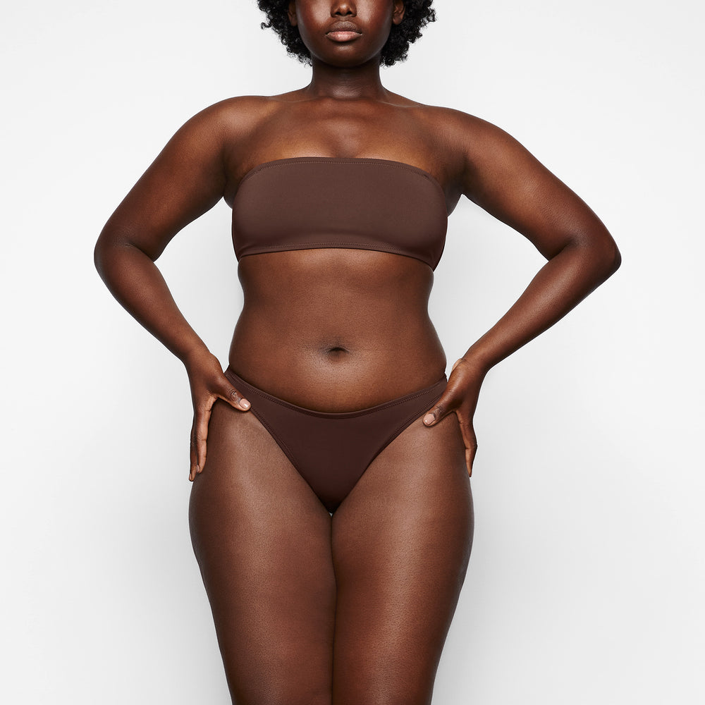 Two Pieces Skims SHAPING SWIM BANDEAU BIKINI TOP Chocolat | 826ZCPONJ