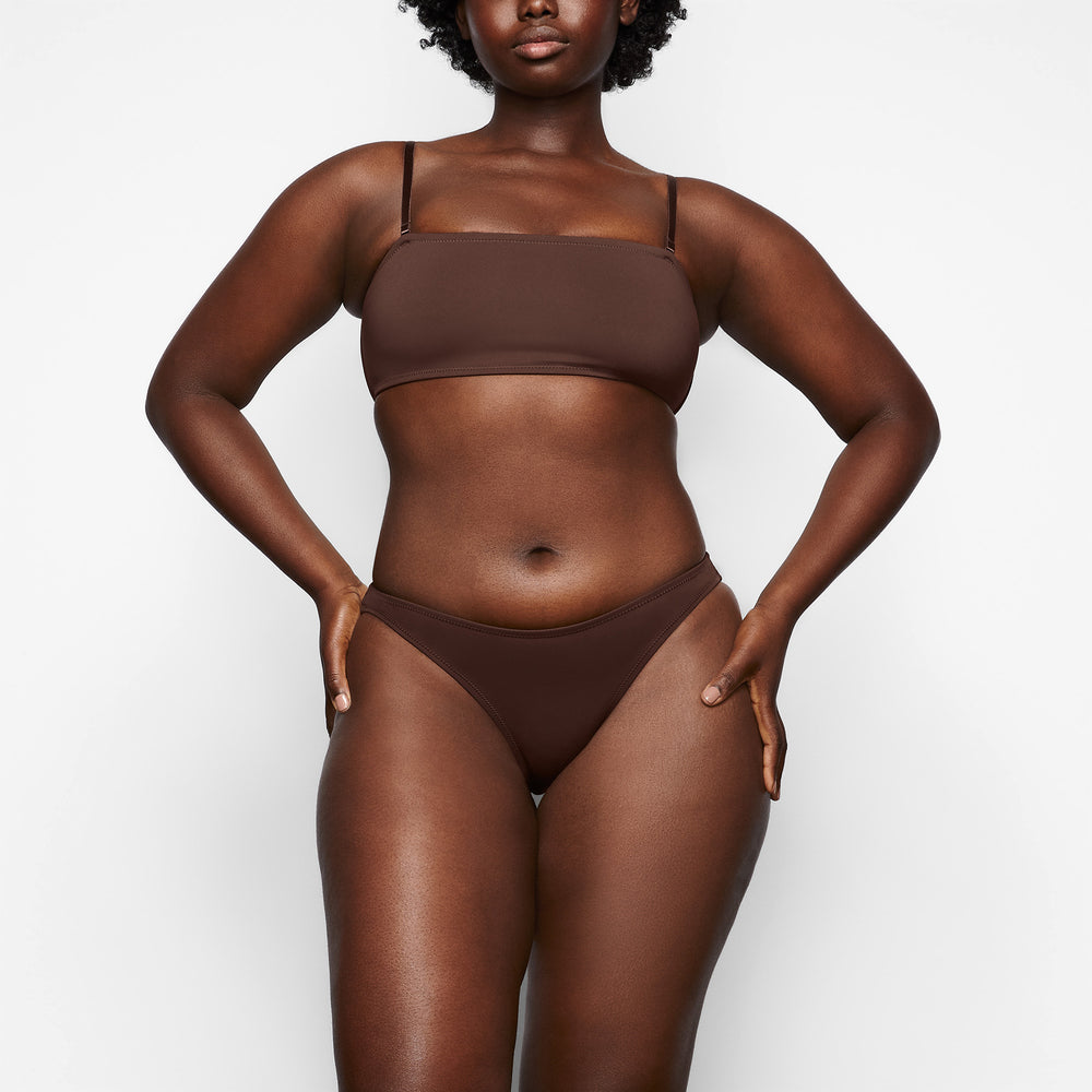 Two Pieces Skims SHAPING SWIM BANDEAU BIKINI TOP Chocolat | 826ZCPONJ