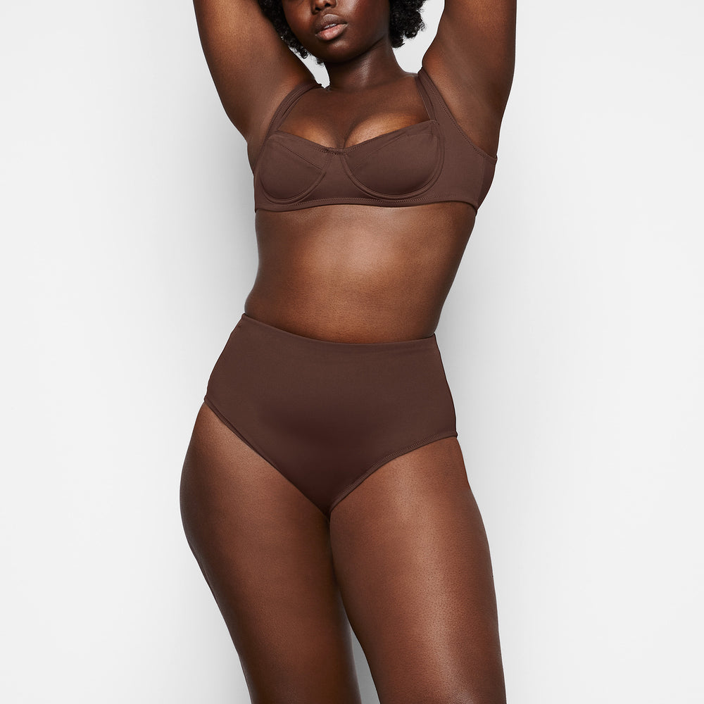 Two Pieces Skims SHAPING SWIM HIGH WAIST BIKINI BOTTOM Chocolat | 807VMSKGO
