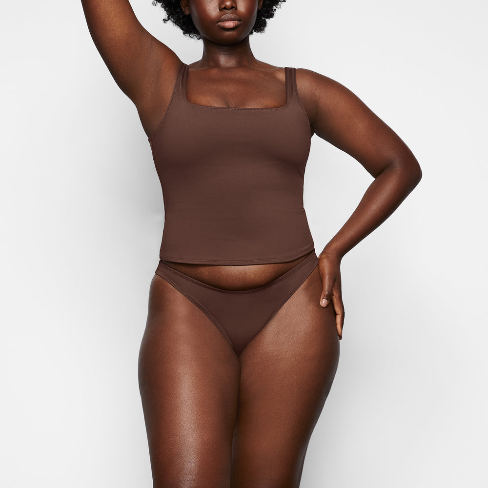 Two Pieces Skims SHAPING SWIM TANK BIKINI TOP Chocolat | 206JOQGCT