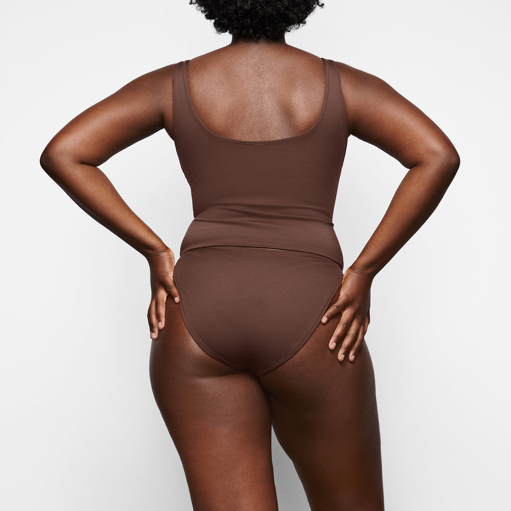 Two Pieces Skims SHAPING SWIM TANK BIKINI TOP Chocolat | 206JOQGCT