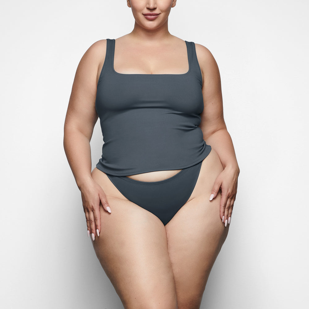 Two Pieces Skims SHAPING SWIM TANK BIKINI TOP Grise Foncé | 278LNHTOR