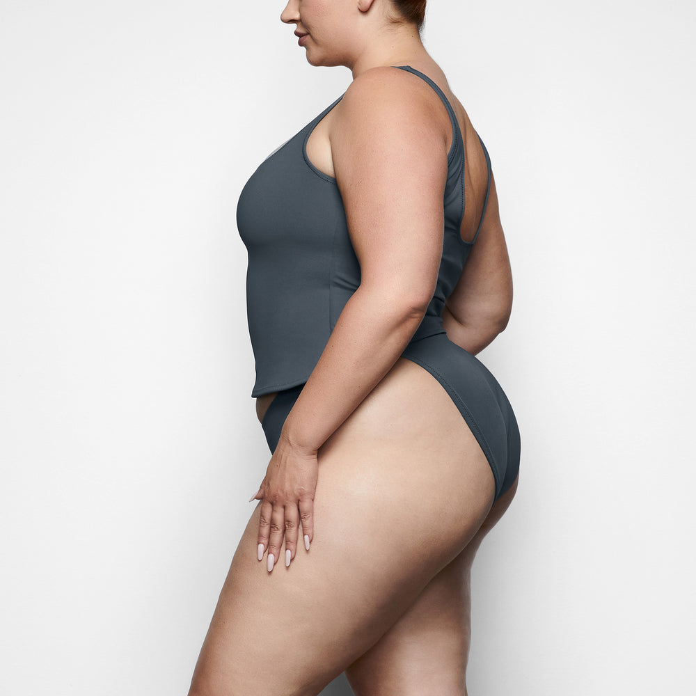 Two Pieces Skims SHAPING SWIM TANK BIKINI TOP Grise Foncé | 278LNHTOR