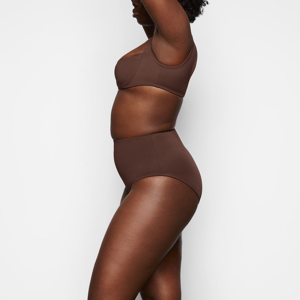 Two Pieces Skims SHAPING SWIM UNLINED UNDERWIRE BIKINI TOP Chocolat | 128ASQVPH