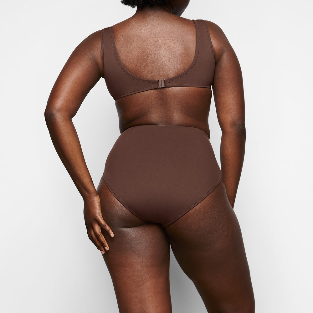 Two Pieces Skims SHAPING SWIM UNLINED UNDERWIRE BIKINI TOP Chocolat | 128ASQVPH