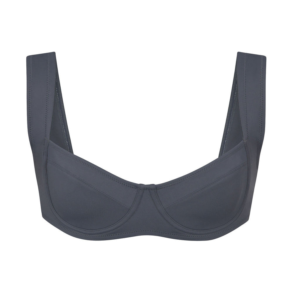 Two Pieces Skims SHAPING SWIM UNLINED UNDERWIRE BIKINI TOP Grise Foncé | 159VMNWFL