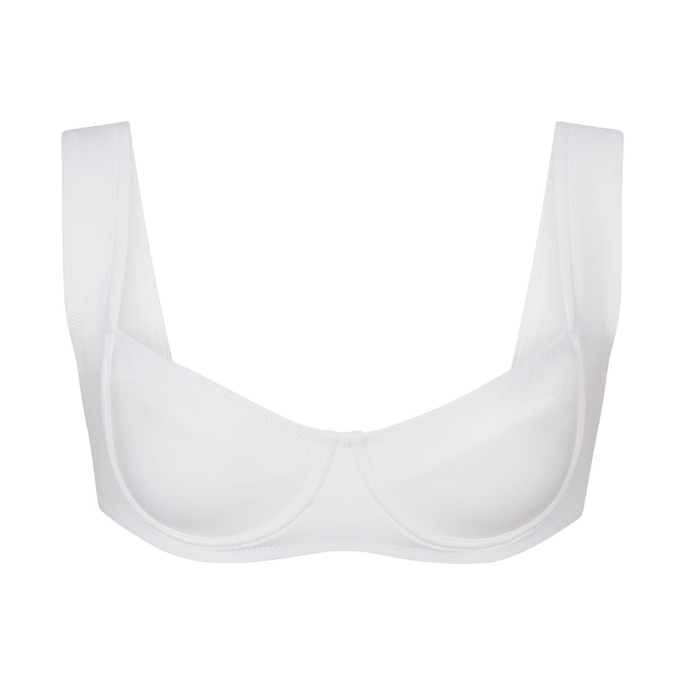 Two Pieces Skims SHAPING SWIM UNLINED UNDERWIRE BIKINI TOP Blanche | 736KUZETF