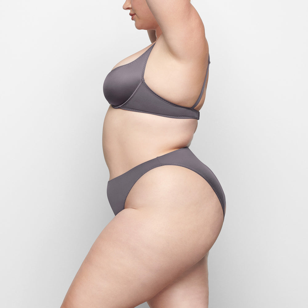 Underwire Bra Skims STRETCH SATIN SCOOP Violette | 147OMKDSH