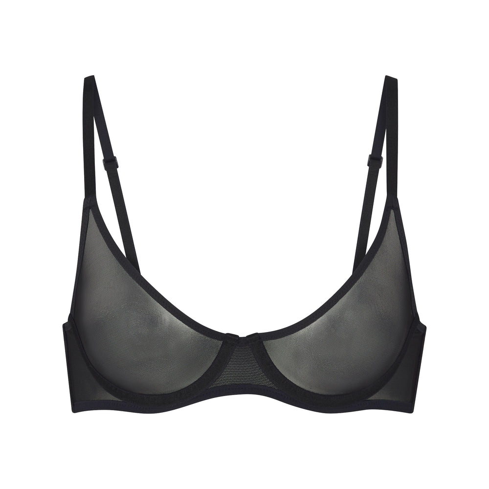 Underwire Bra Skims ULTRA FINE MESH SCOOP Noir | 279JSCIGF