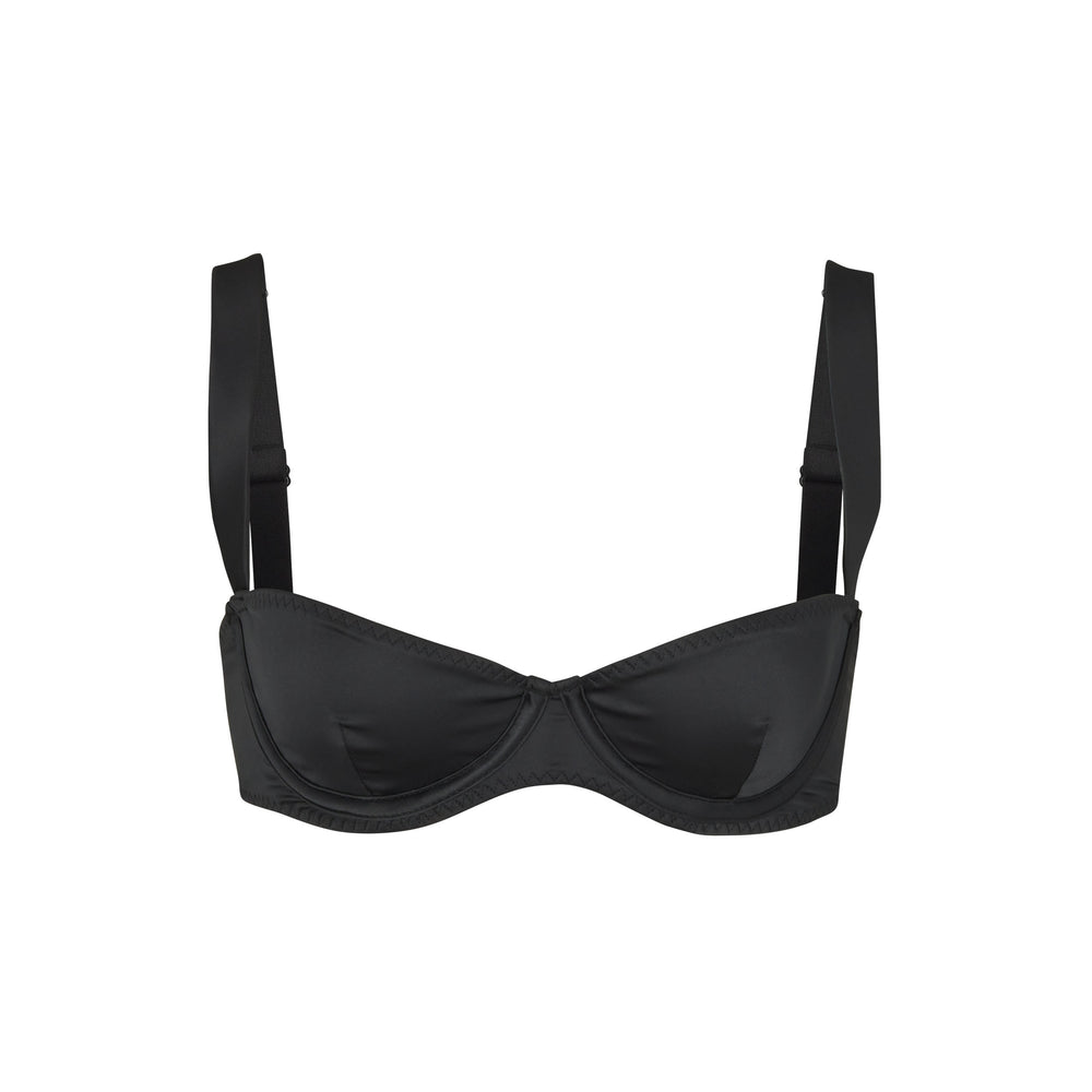 Underwire Bra Skims WOVEN SHINE Noir | 036AXRFPJ