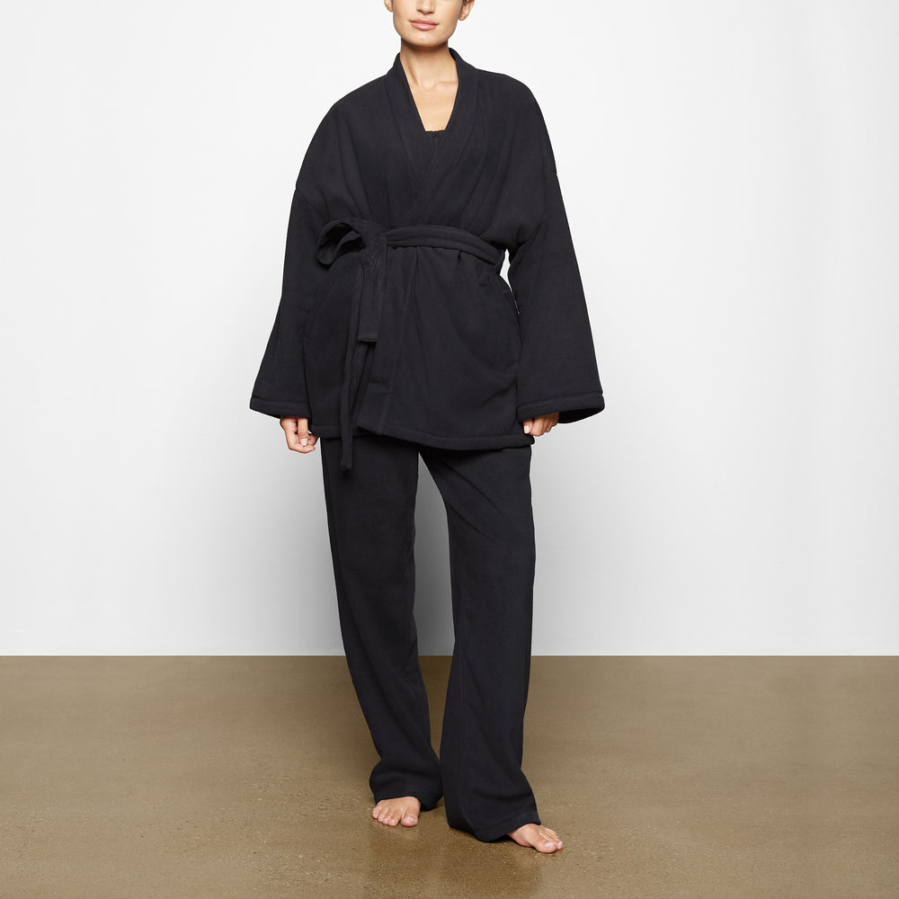 Veste Skims FLEECE WRAP Noir | 097NMKOSL