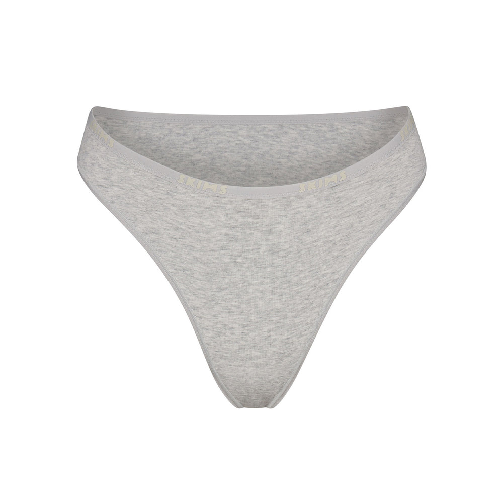 Bikini Skims COTTON LOGO HIGH LEG Grise Clair | 658MKFYUL